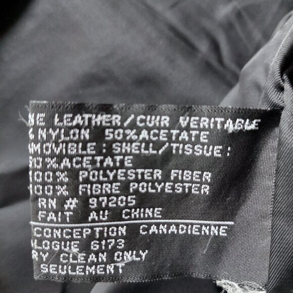 Danier Black Leather Midi Jacket Men's XLarge/44-46 - Picture 7 of 11